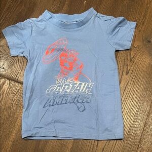 Cotton On Kids Captain America Tee - Light Blue with Red Graphic
